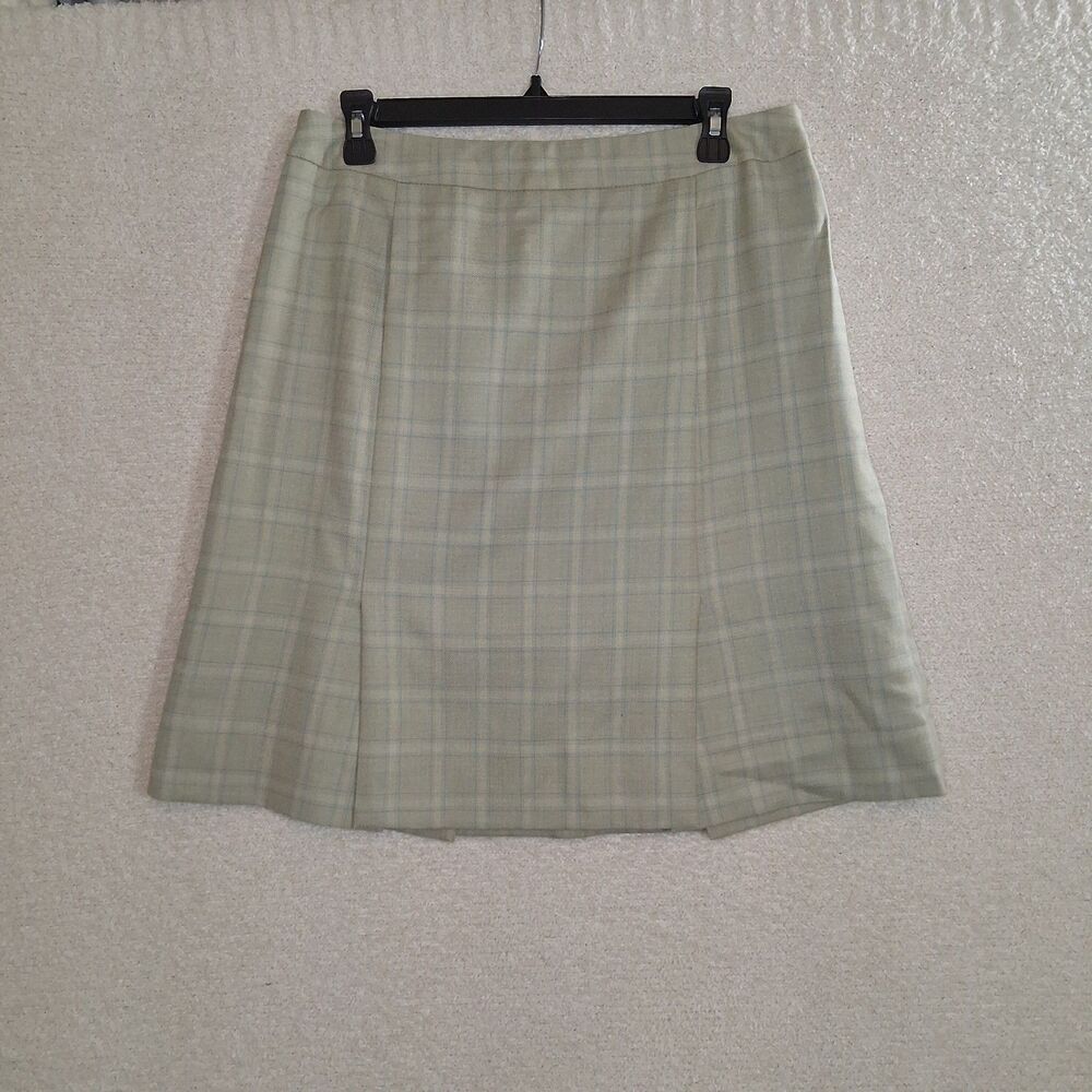 Vintage Plaid 100% Wool Skirt Women's Sz 12 90s Twee Academia Clueless Preppy